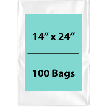 Clear Poly Bags Flat 1.5 Mil Size: 14 (width) Inch X 24 (Height) Inch